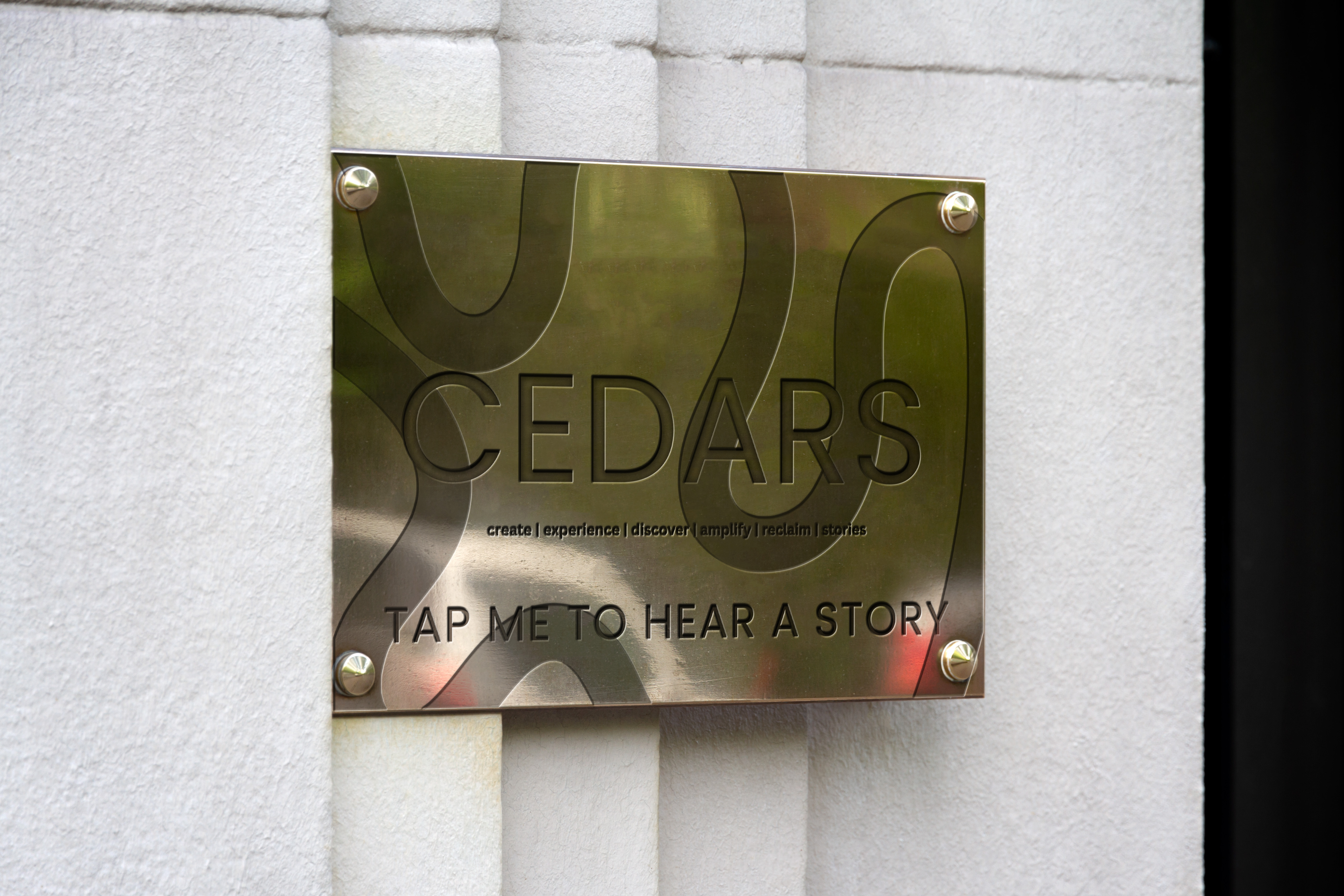 CEDARS NFC Plaque at DART Station
