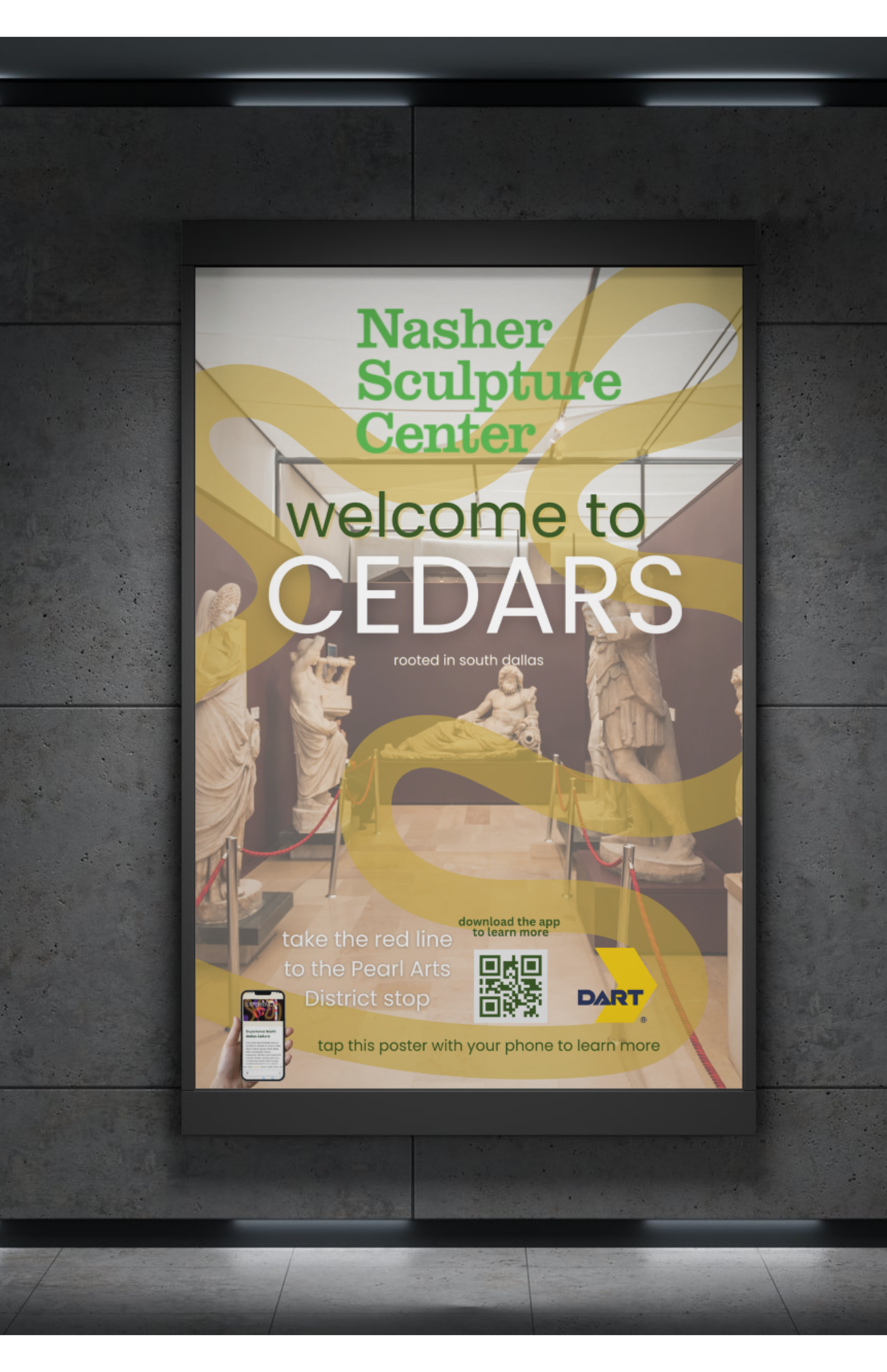 CEDARS Wayfinding Signs at DART Station
